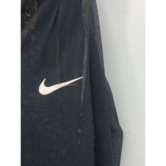 Nike Running Jacket Windbreaker Black Size Large Mesh Arms Women Zipper EUC - Picture 7 of 13